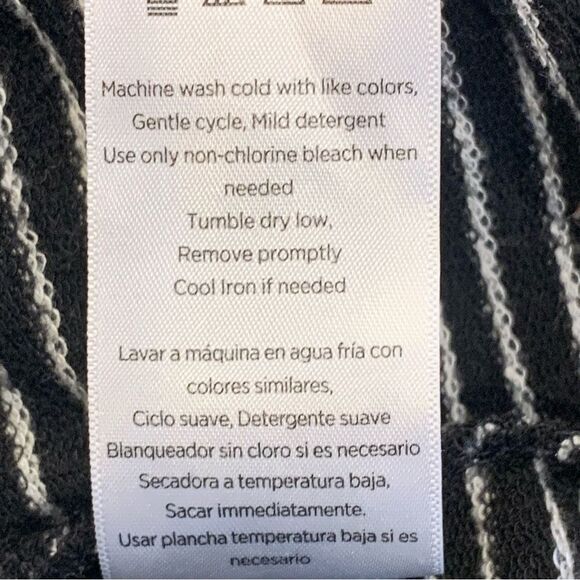 Danskin Split Hem Tunic Black and White Striped Size Large - Picture 8 of 10